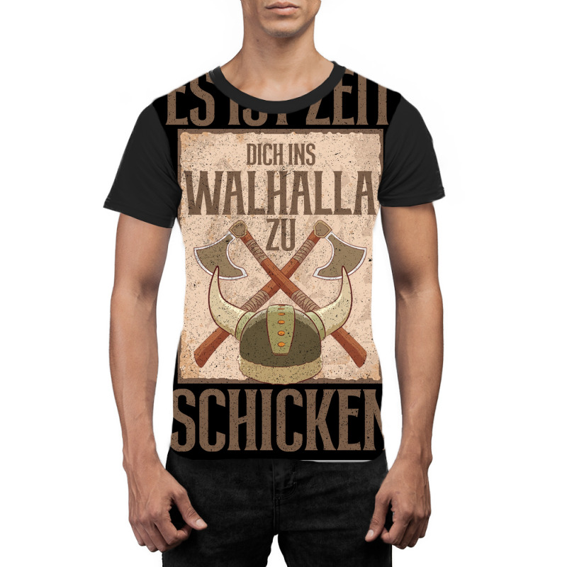 Es Ist Zeit Dich Ins Walhalla Zu Schickn  Aesthetic Hipster Graphic T-shirt | Artistshot