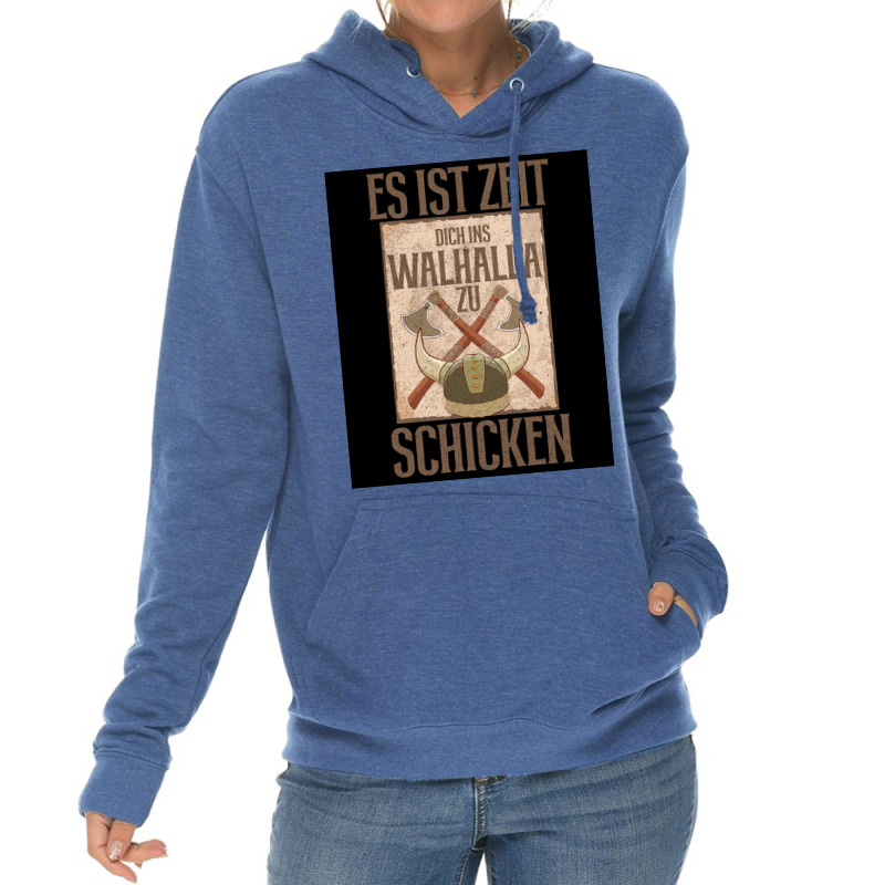 Es Ist Zeit Dich Ins Walhalla Zu Schickn  Aesthetic Hipster Lightweight Hoodie | Artistshot