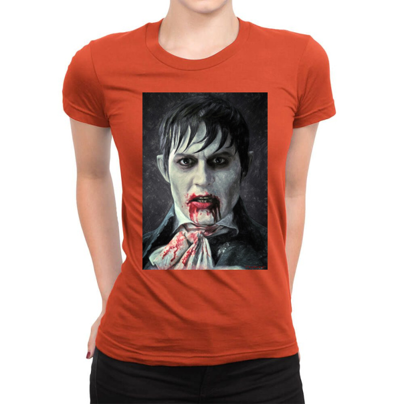 Barnabas Collins Poster Blue Ladies Fitted T-Shirt by soulablicej | Artistshot