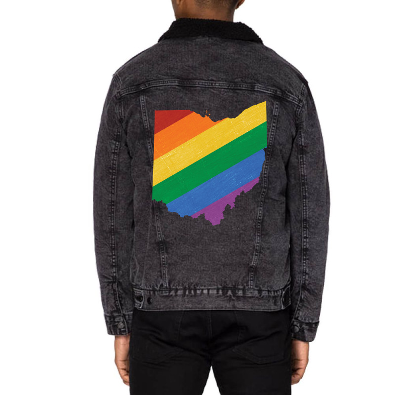 Ohio Pride Unisex Sherpa-lined Denim Jacket | Artistshot