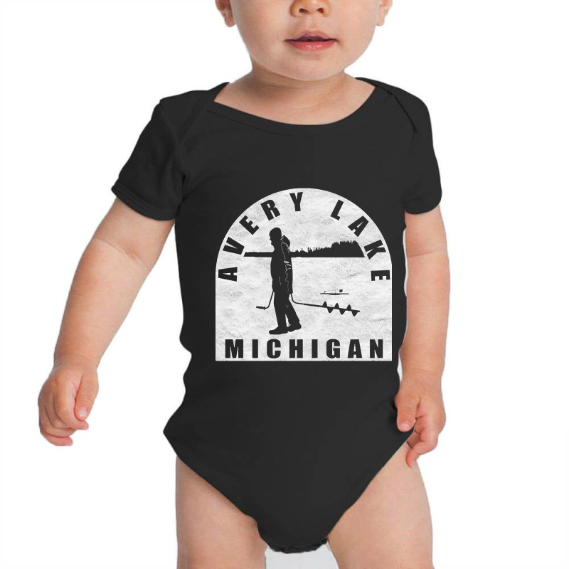 Avery Lake Ice Fishing Michigan Baby Bodysuit by fencingderby989 | Artistshot