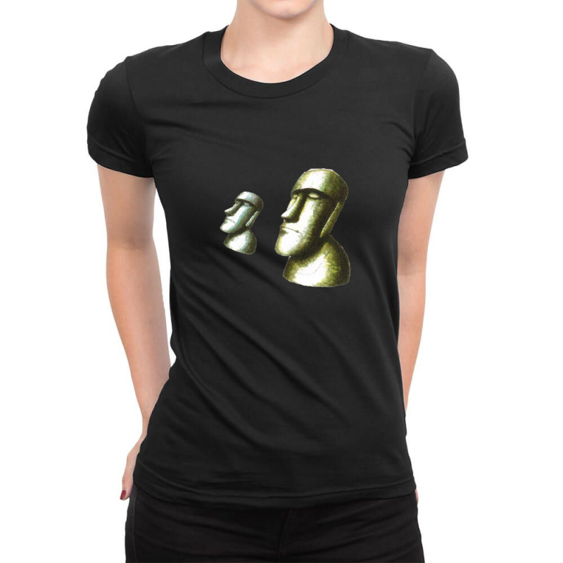 Easter Island Heads Concept Ladies Fitted T-shirt | Artistshot