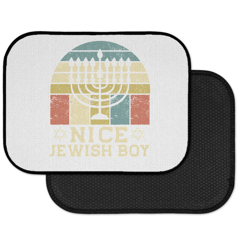 Nice Jewish Boy Cool Chanukah Funny Ugly Hanukkah Sweater Pullover Hoo Rear Car Mat | Artistshot