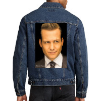 Harvey Specter Suits Classic Painting Poster Poster Blue (1) Men Denim Jacket | Artistshot