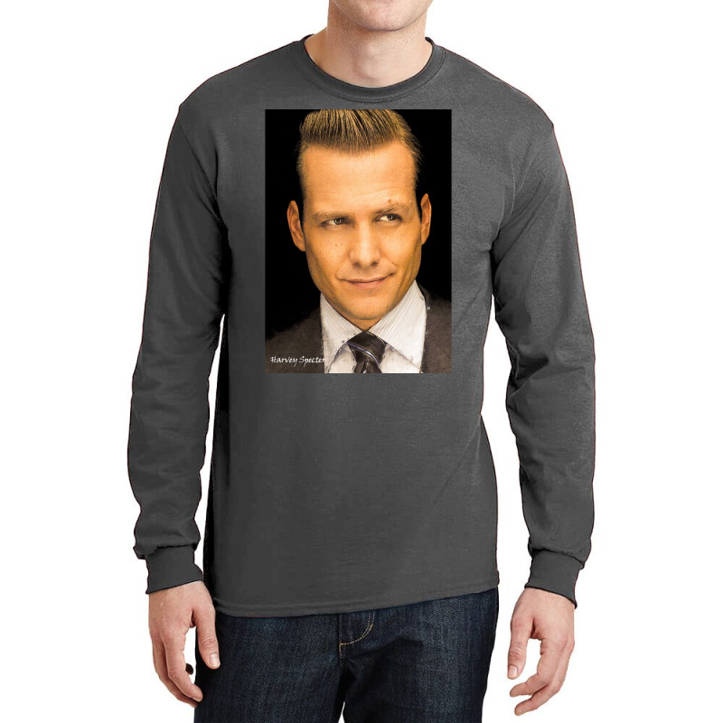 Harvey Specter Suits Classic Painting Poster Poster Blue (1) Long Sleeve Shirts | Artistshot