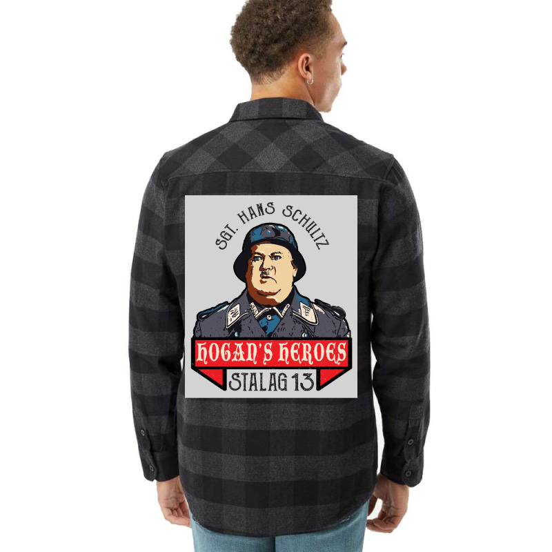 Hoganx27s Heroes Hans Schultz Poster Aesthetic (1) Flannel Shirt | Artistshot