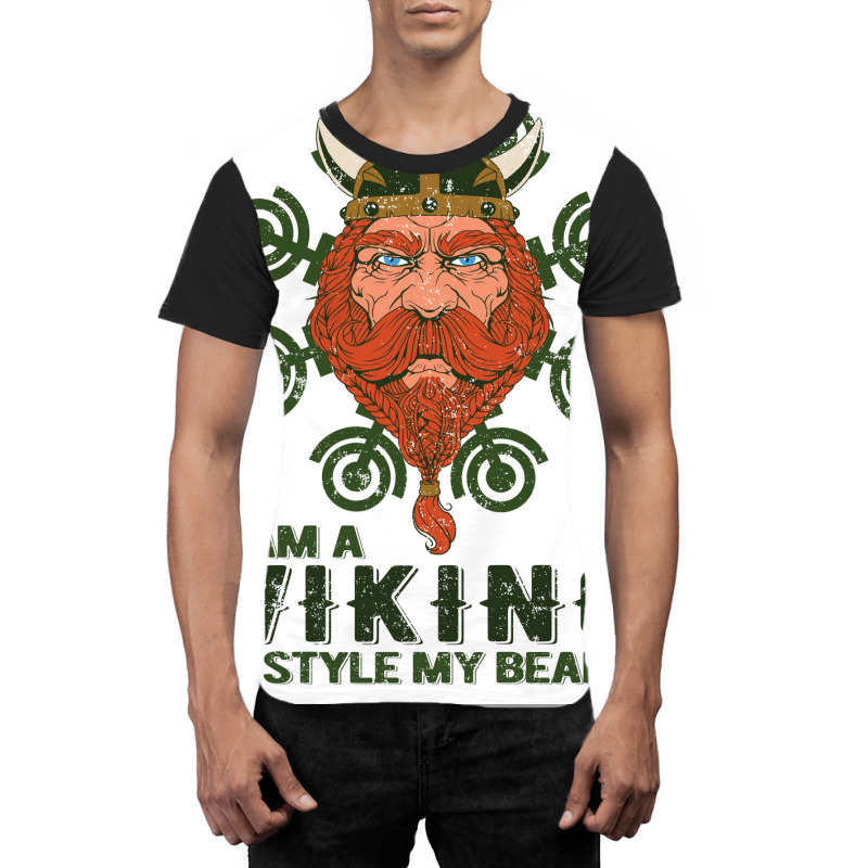 I Am A Viking Style My Beard  Blue 70s Graphic T-shirt | Artistshot