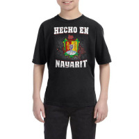 Hecho En Nayarit Mexican Flag T-shirt Tee Coat Of Arm Clothe Youth Tee | Artistshot