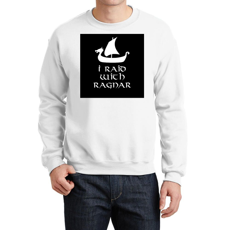 I Raid With Ragnar  Retro Cute Crewneck Sweatshirt | Artistshot