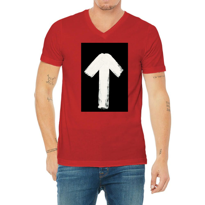 Runes Elder Futhark 0017 Teiwaz Inverted  Funny V-neck Tee | Artistshot