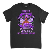 Lupus Awareness African American Warrior Purple Ribbon Women T Shirt Classic T-shirt | Artistshot