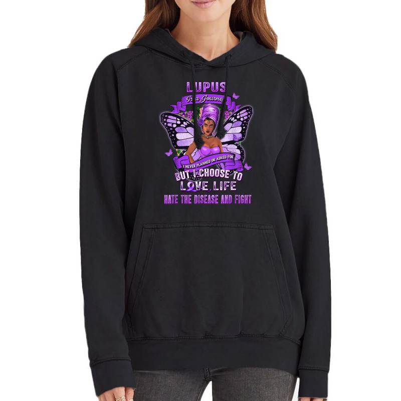 Lupus Awareness African American Warrior Purple Ribbon Women T Shirt Vintage Hoodie | Artistshot