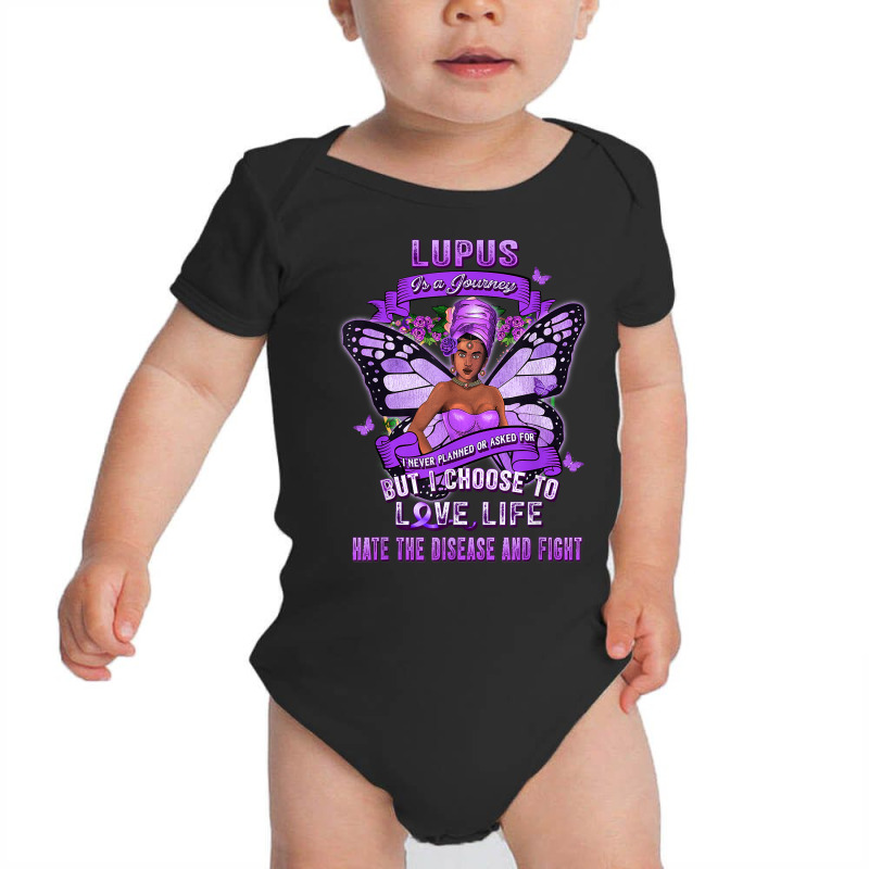 Lupus Awareness African American Warrior Purple Ribbon Women T Shirt Baby Bodysuit | Artistshot