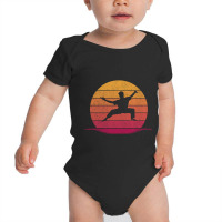 Awesome Funny Kung Fu Gift - Hobby Silhouette Sunset Design Baby Bodysuit | Artistshot