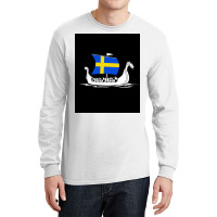 Sweden Boat Swedish Flag Sweden Viking Ship Vikings Tshirt Shieldmaide Long Sleeve Shirts | Artistshot