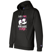 Just A Girl Who Loves Kpop Panda Champion Hoodie | Artistshot