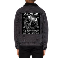 Lords Vathor Fatherx27s Day Viking Fatherx27s Day Gift  Yellow Trendin Unisex Sherpa-lined Denim Jacket | Artistshot