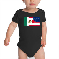 Mexican American Half Mexico Half America Flag Baby Bodysuit | Artistshot