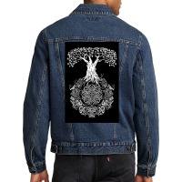 Tree Of Life  Red Red Men Denim Jacket | Artistshot