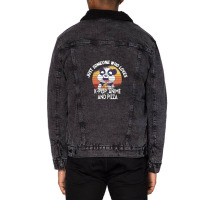 Kpop Anime Panda Food Lover Kpop Bias Fan Unisex Sherpa-lined Denim Jacket | Artistshot