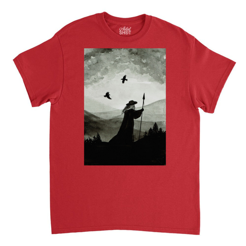 Odin Huginn And Muninn  Nature Funny Classic T-shirt | Artistshot