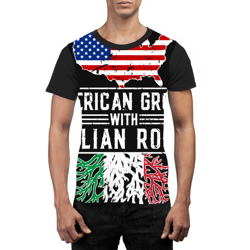 American Grown Italian Roots Pride Italy Graphic T-shirt by genuinelyseriously4 | Artistshot