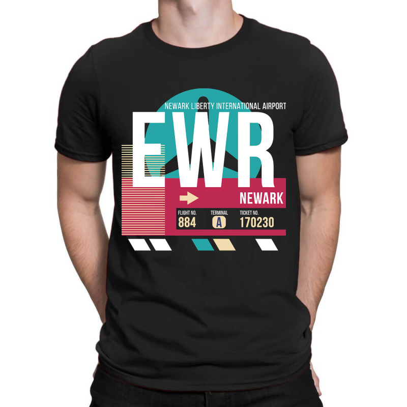 Newark, New Jersey (ewr) Airport Code Baggage Tag T-shirt | Artistshot