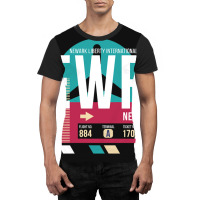 Newark, New Jersey (ewr) Airport Code Baggage Tag Graphic T-shirt | Artistshot