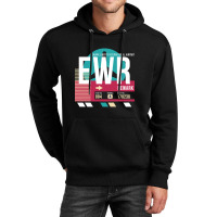 Newark, New Jersey (ewr) Airport Code Baggage Tag Unisex Hoodie | Artistshot