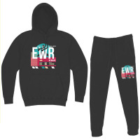 Newark, New Jersey (ewr) Airport Code Baggage Tag Hoodie & Jogger Set | Artistshot