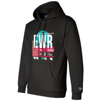 Newark, New Jersey (ewr) Airport Code Baggage Tag Champion Hoodie | Artistshot