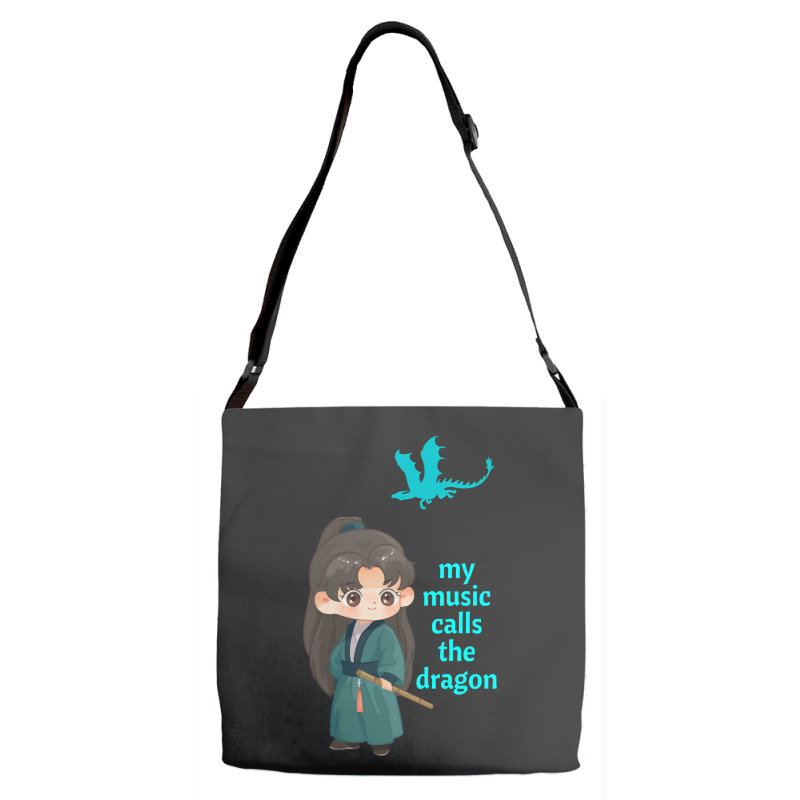 Anime Girl And Dragon Adjustable Strap Totes | Artistshot