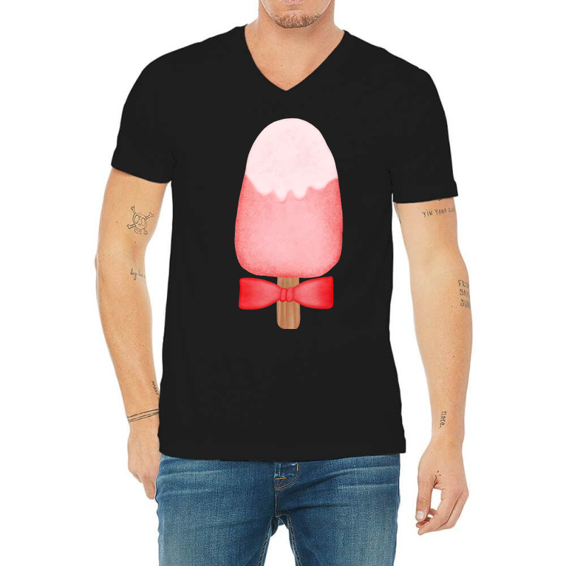 Ice Cream Lover Watercolor V-Neck Tee by geishascessation326 | Artistshot