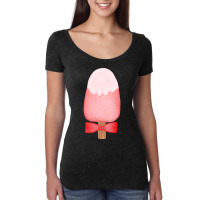 Ice Cream Lover Watercolor Women's Triblend Scoop T-shirt | Artistshot