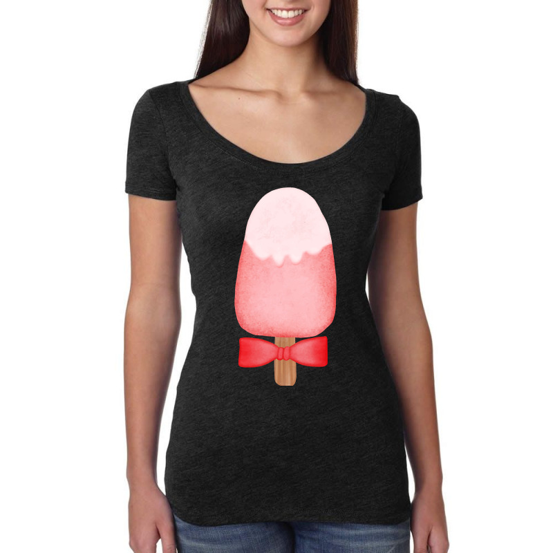 Ice Cream Lover Watercolor Women's Triblend Scoop T-shirt by geishascessation326 | Artistshot