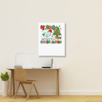 Merry Chrismukkah Hanukkah Jewish Chanukah Menorah Family T Shirt Portrait Canvas Print | Artistshot