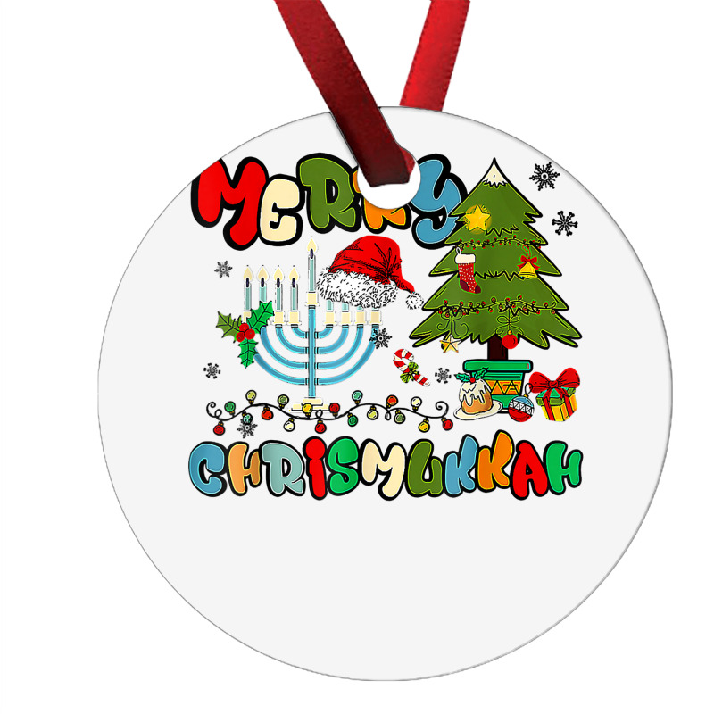 Merry Chrismukkah Hanukkah Jewish Chanukah Menorah Family T Shirt Ornament | Artistshot