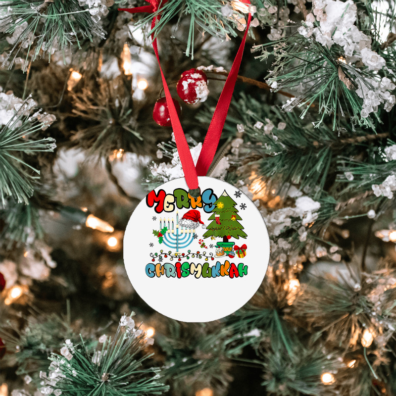 Merry Chrismukkah Hanukkah Jewish Chanukah Menorah Family T Shirt Ornament | Artistshot