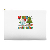 Merry Chrismukkah Hanukkah Jewish Chanukah Menorah Family T Shirt Accessory Pouches | Artistshot