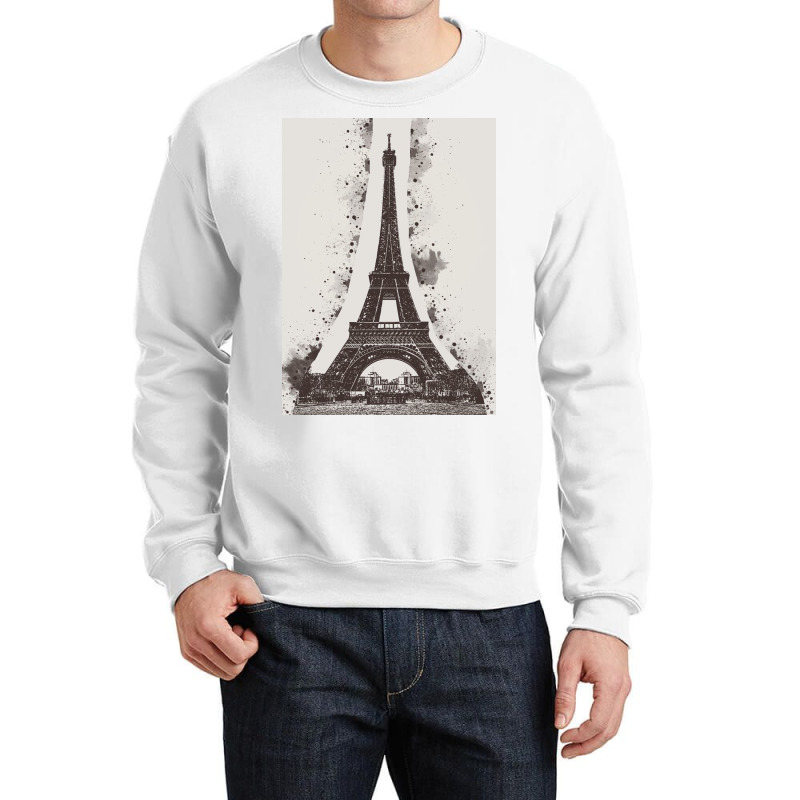 Paris Eiffel Landmark Crewneck Sweatshirt | Artistshot