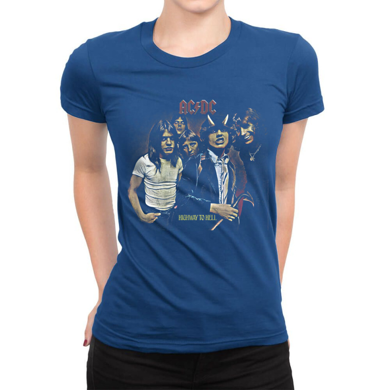 Highway To Hell Album Artwork Ladies Fitted T-Shirt by youfuarrer7 | Artistshot