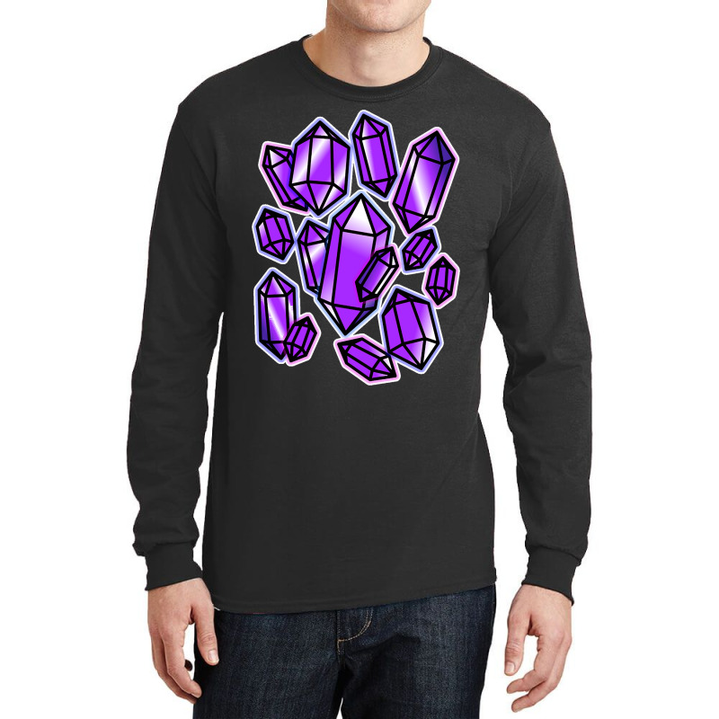 Amethyst Quartz Long Sleeve Shirts by genuinelyseriously4 | Artistshot