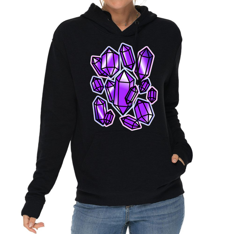 Amethyst Quartz Lightweight Hoodie by genuinelyseriously4 | Artistshot