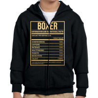 Awesome And Funny Nutrition Label Box Boxing Boxer Boxers Saying Quote Youth Zipper Hoodie | Artistshot