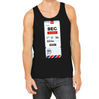 Belgrade Boarding Pass Tank Top | Artistshot