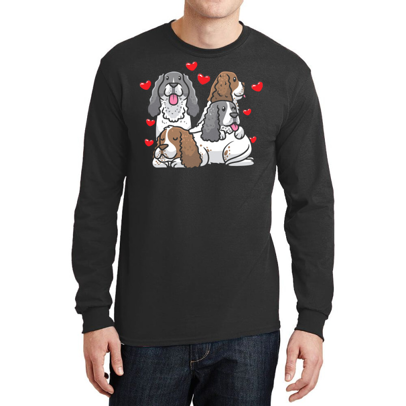 English Springer Spaniel T  Shirt English Springer Spaniel Dog Heart M Long Sleeve Shirts | Artistshot