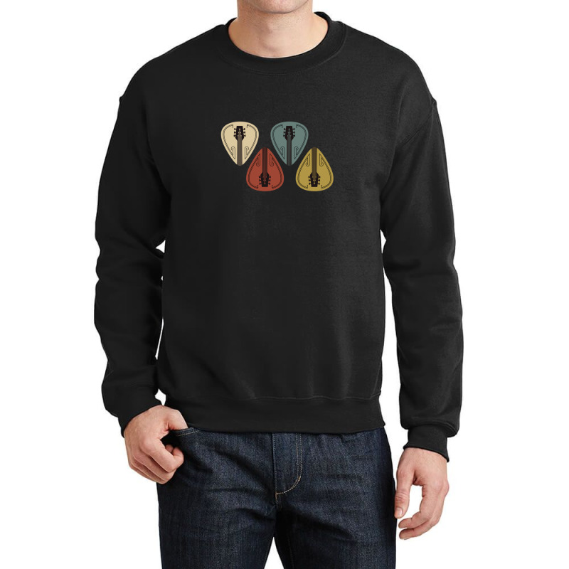 Retro Guitar Pick Guitarist Crewneck Sweatshirt by ChristopherLloydDuback | Artistshot