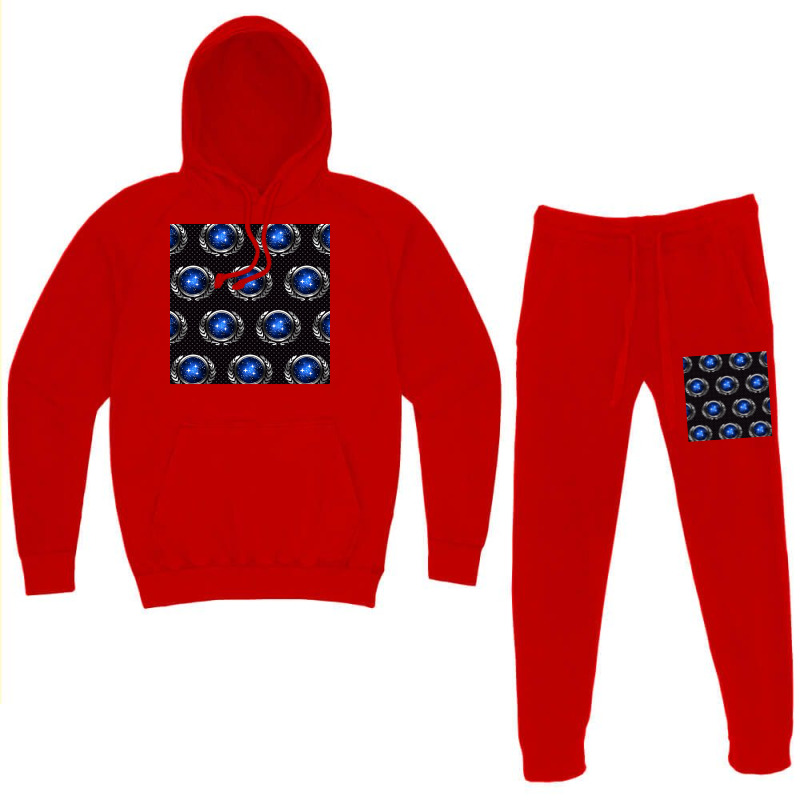 Space Fed Planets Emblem With Stars Repeating Pattern Poster Cool (1) Hoodie & Jogger Set | Artistshot