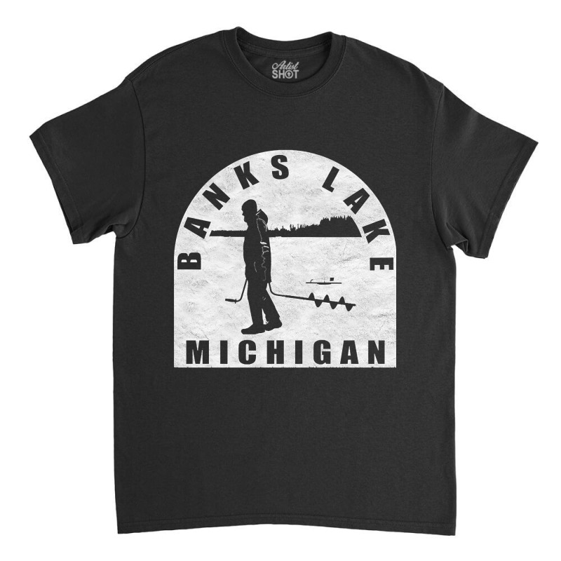 Banks Lake Ice Fishing Michigan Classic T-shirt by fencingderby989 | Artistshot