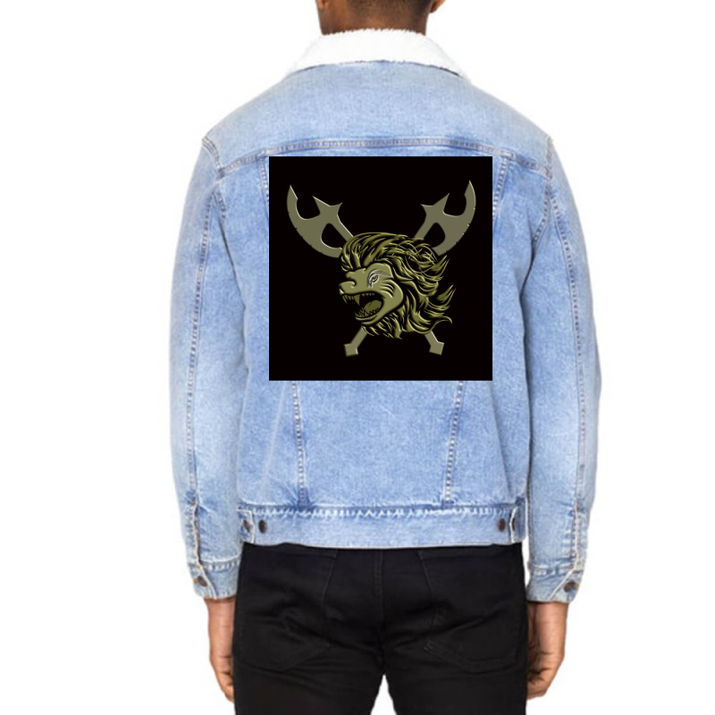 Viking Vikings 5  Red Unisex Sherpa-lined Denim Jacket | Artistshot